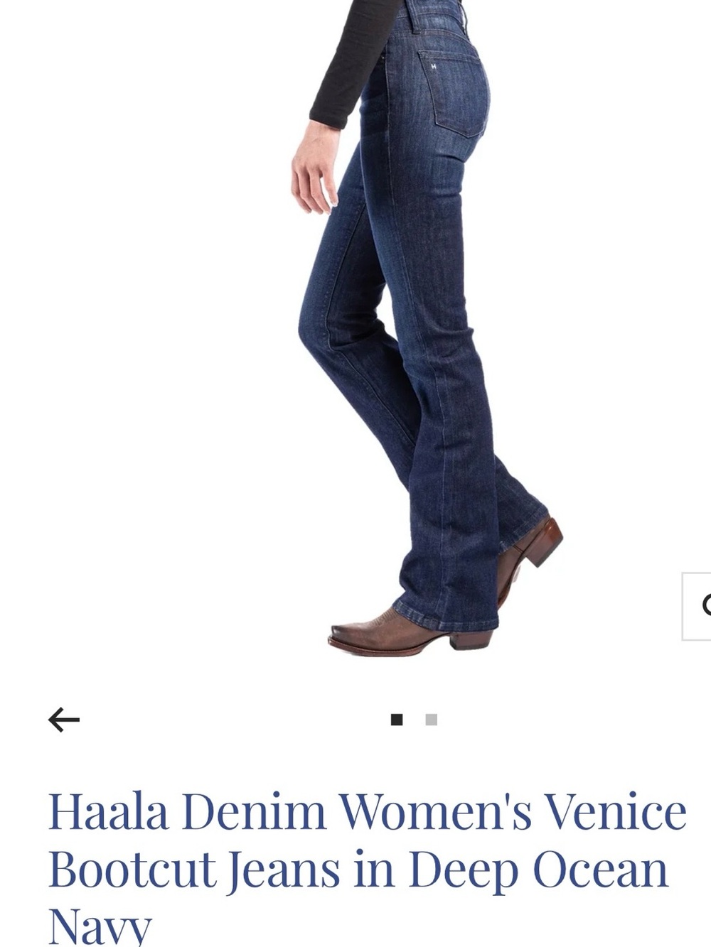 Women’s Bootcut Jeans in Deep Ocean Navy